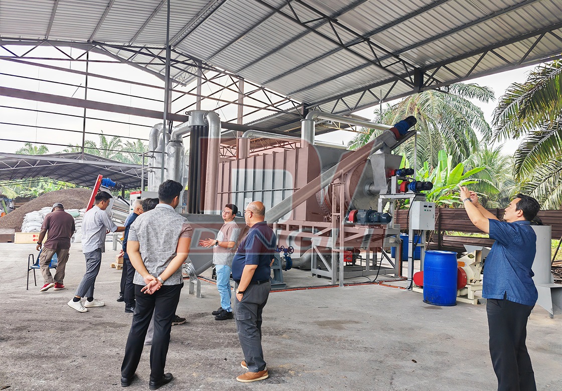 Malaysia Continuous Rice Husk  Biochar Making Machine Project