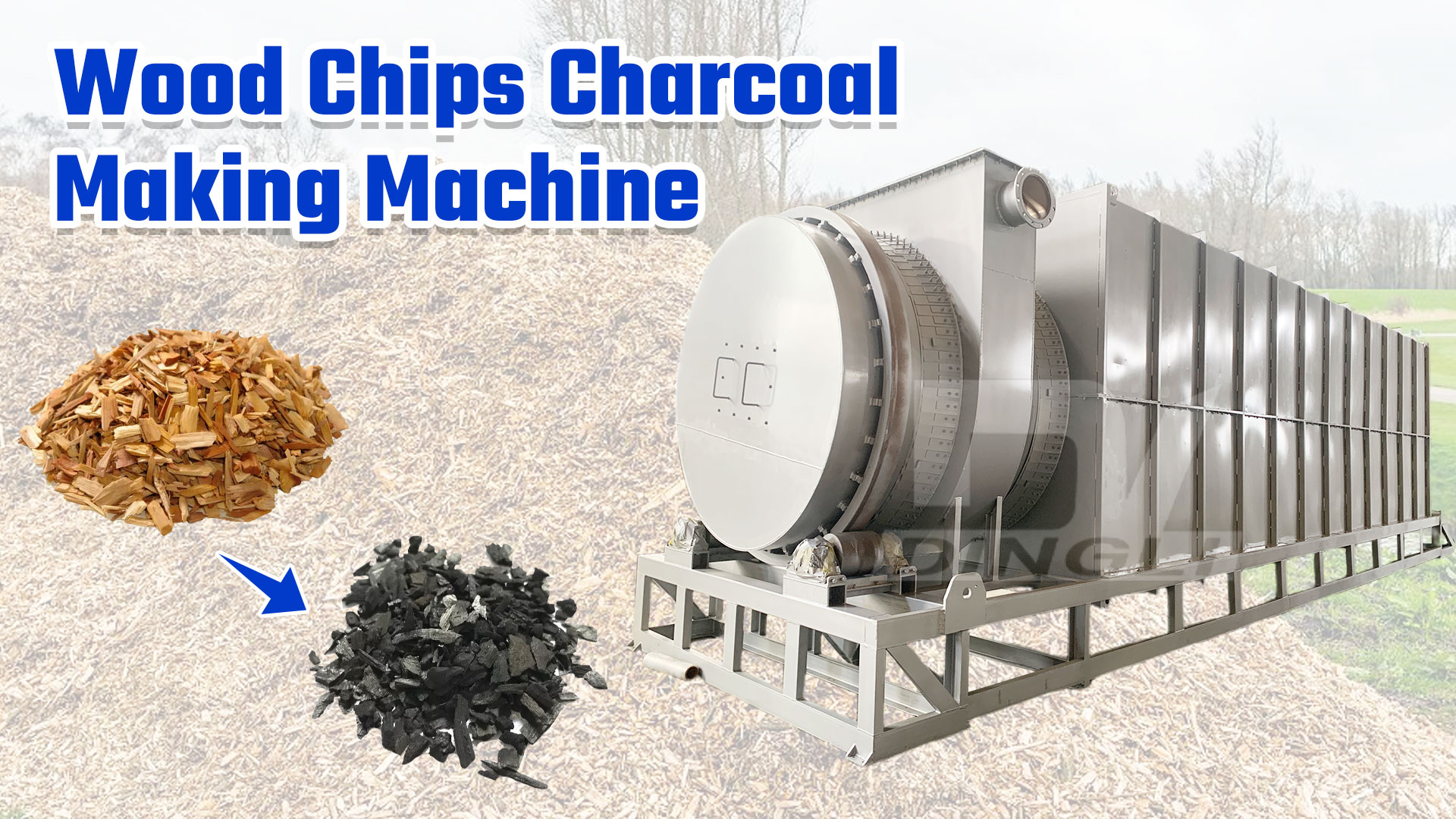 How to achieve smoke-free production in wood carbonization machine